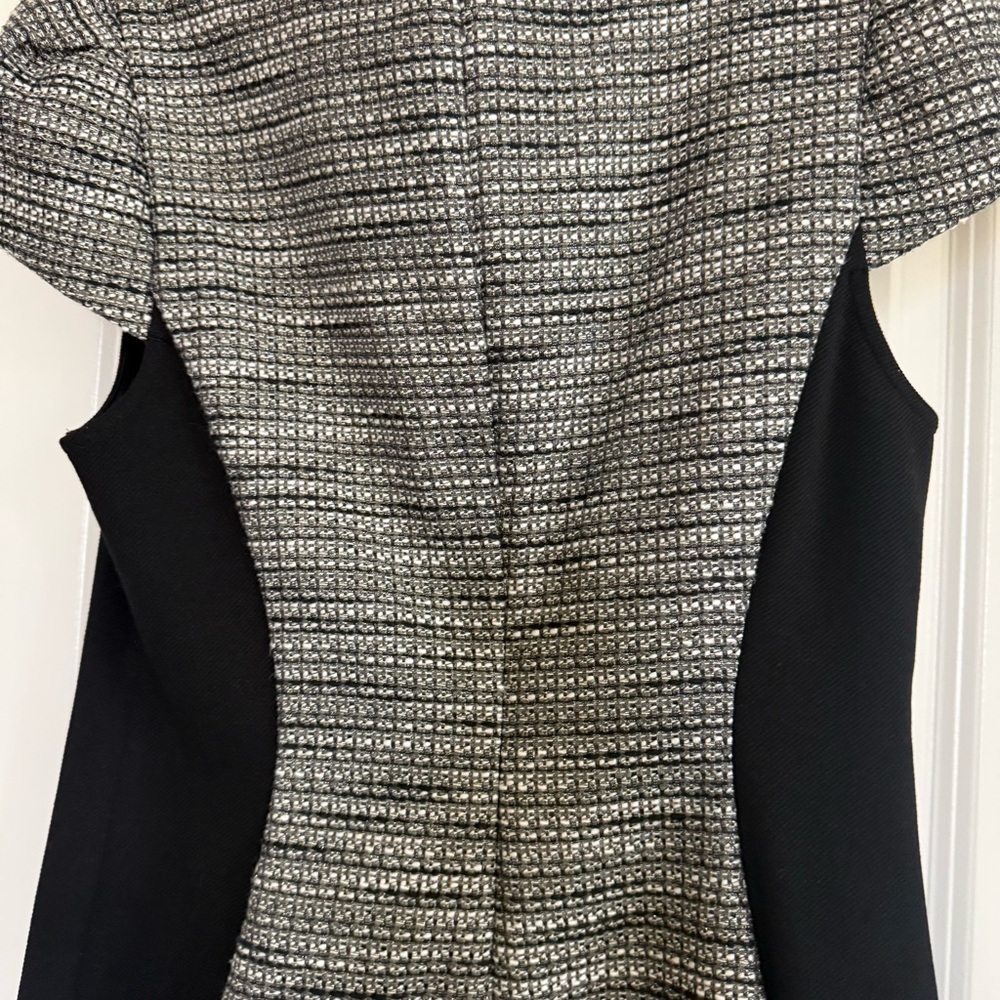 Moulinette Soeurs Anthropologie Black Gray Metallic Tweed Sheath Dress 6P Y2K - Picture 11 of 15